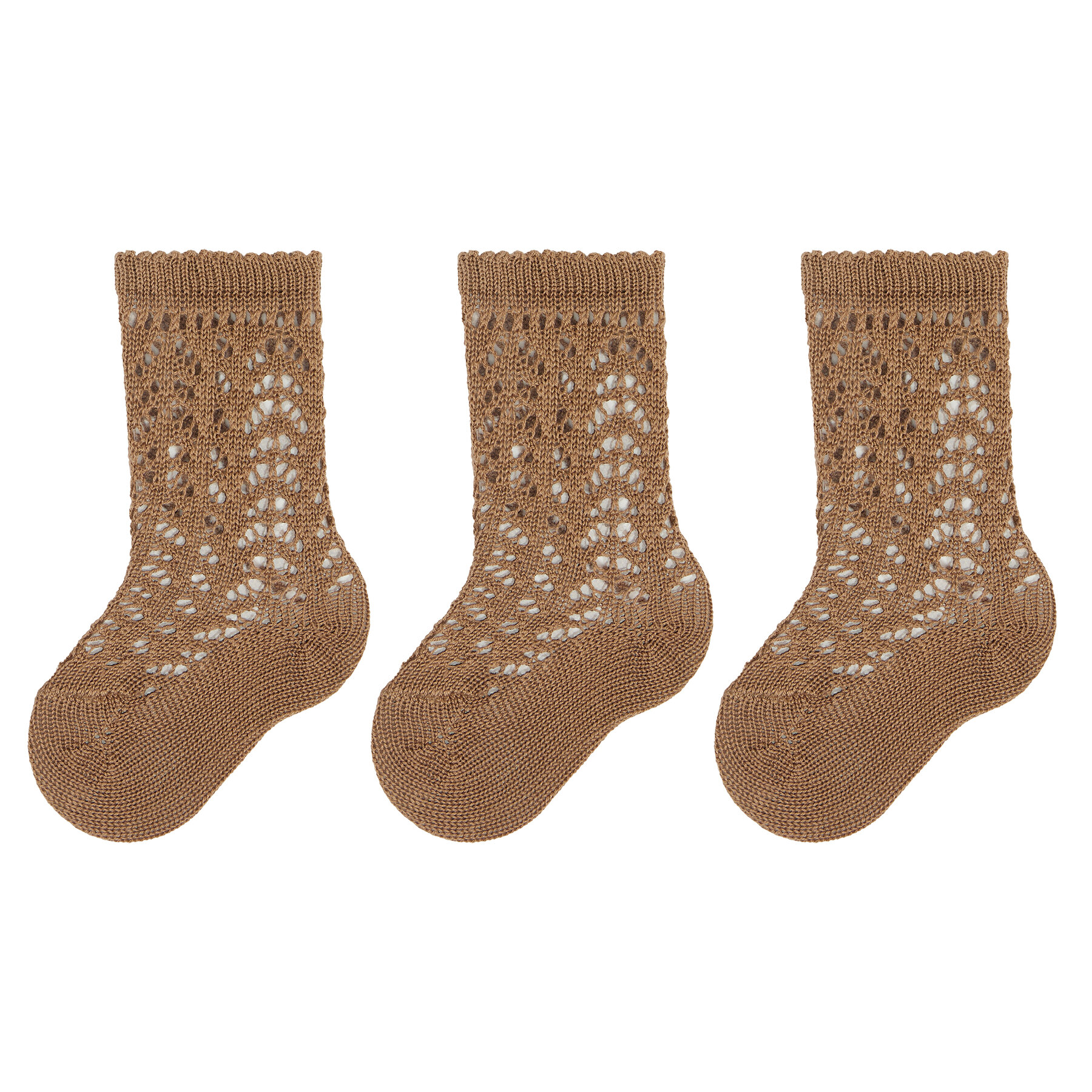 3er-Set hohe Kindersocken Condor 2.518/2 Braun von Condor