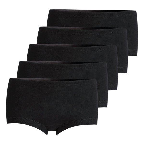 Conta - 5er Pack Feinripp Taillen-Slip, für Damen, Schwarz, Größe L von Conta