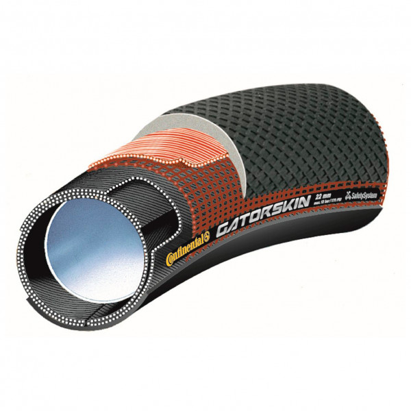 Continental - 28'' x 22 mm Sprinter GatorSkin Tubular Skin - Pneus Gr 28'' - 22 mm schwarz Continental - 28'' x 22 mm Sprinter GatorSkin Tubular Skin - Pneus Gr 28'' - 22 mm schwarz von Continental