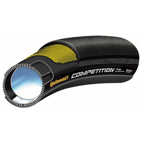 Continental - 28'' x 25 mm Competition TT Tubular Skin - Pneus Gr 28'' - 25 mm schwarz von Continental