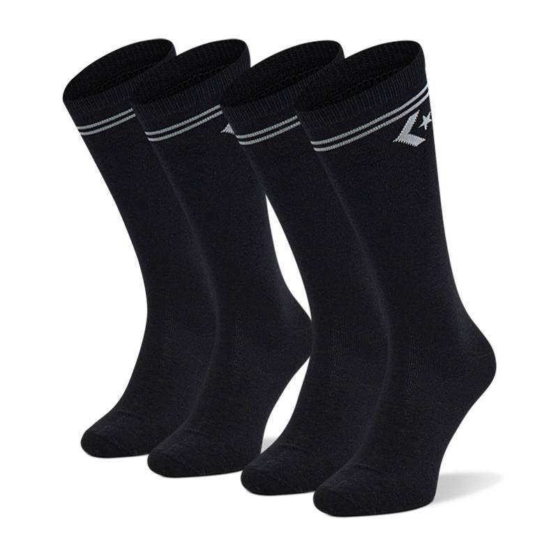 2er-Set hohe Herrensocken Converse E1025B-2020 Schwarz von Converse