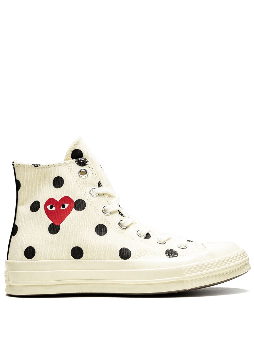 Comme Des Garçons Play x Converse Chuck 70 Hi "Polka Dot White" sneakers von Comme Des Garçons Play x Converse