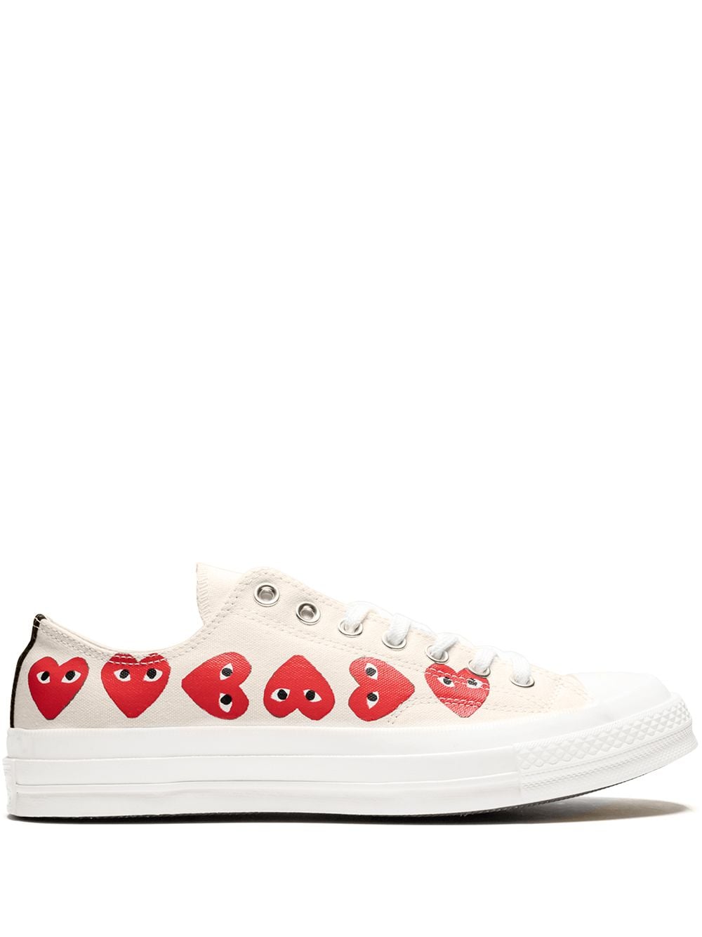 Comme Des Garçons Play x Converse Chuck 70 Ox "Multi Hearts White" sneakers von Comme Des Garçons Play x Converse