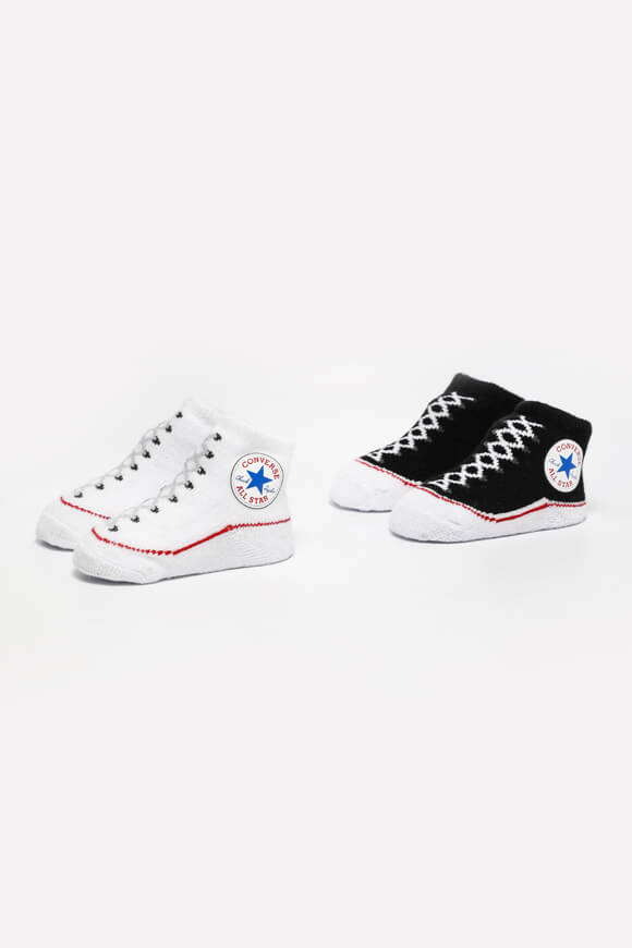 Converse Doppelpack Baby Socken | Schwarz + Weiss | Baby  | 6m von Converse