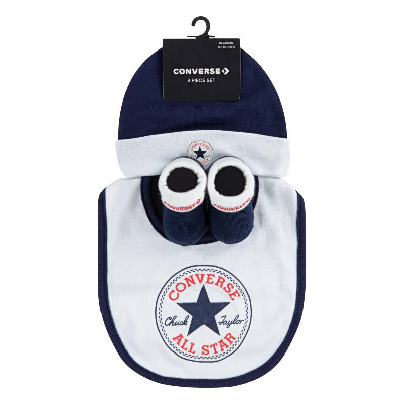 Converse Neugeborenen-Geschenkset »CHUCK INFANT HAT BIB BOOTIE SET 3PC« von Converse