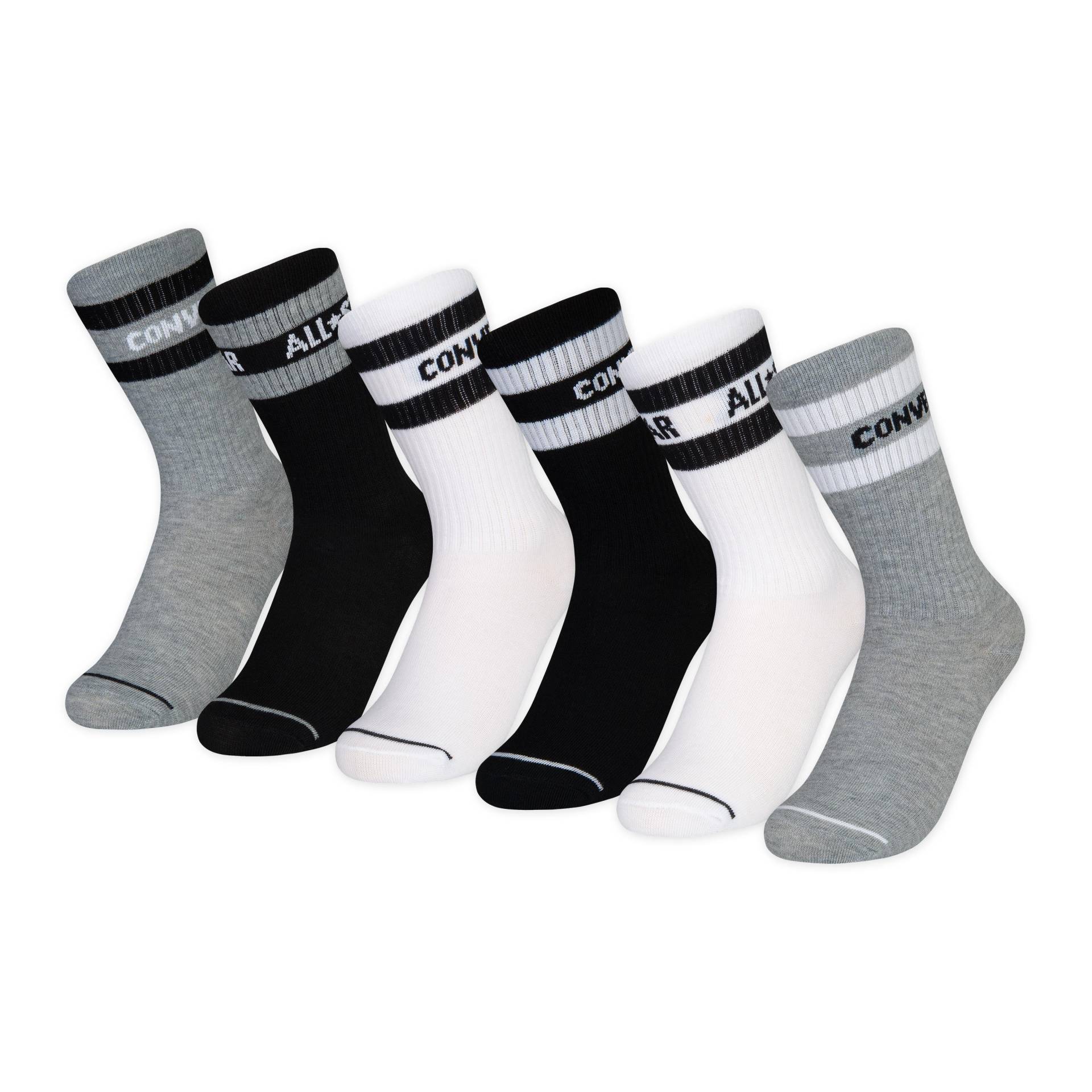 Converse Sportsocken »CHN BASIC WORDMARK CREW 6PK«, (6 Paar) von Converse