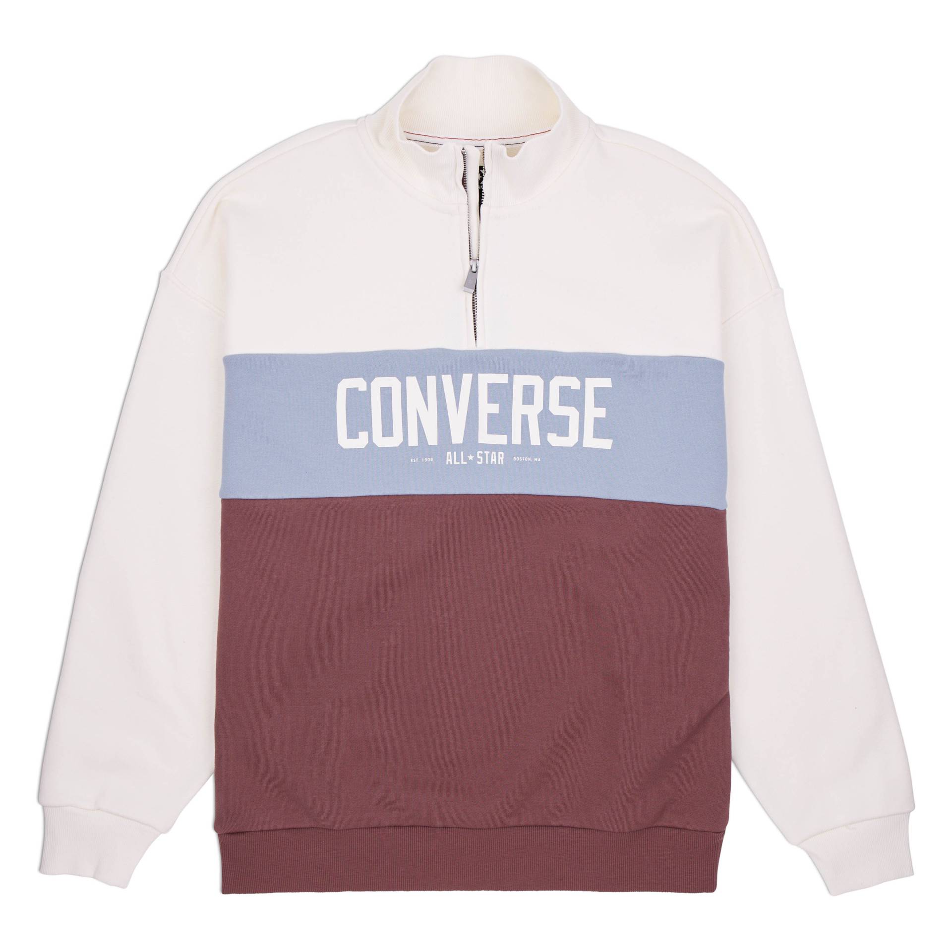 Converse Sweatshirt »WOMEN'S CONVERSE HALF-ZIP COLORBLOCKED PULLOVER« von Converse