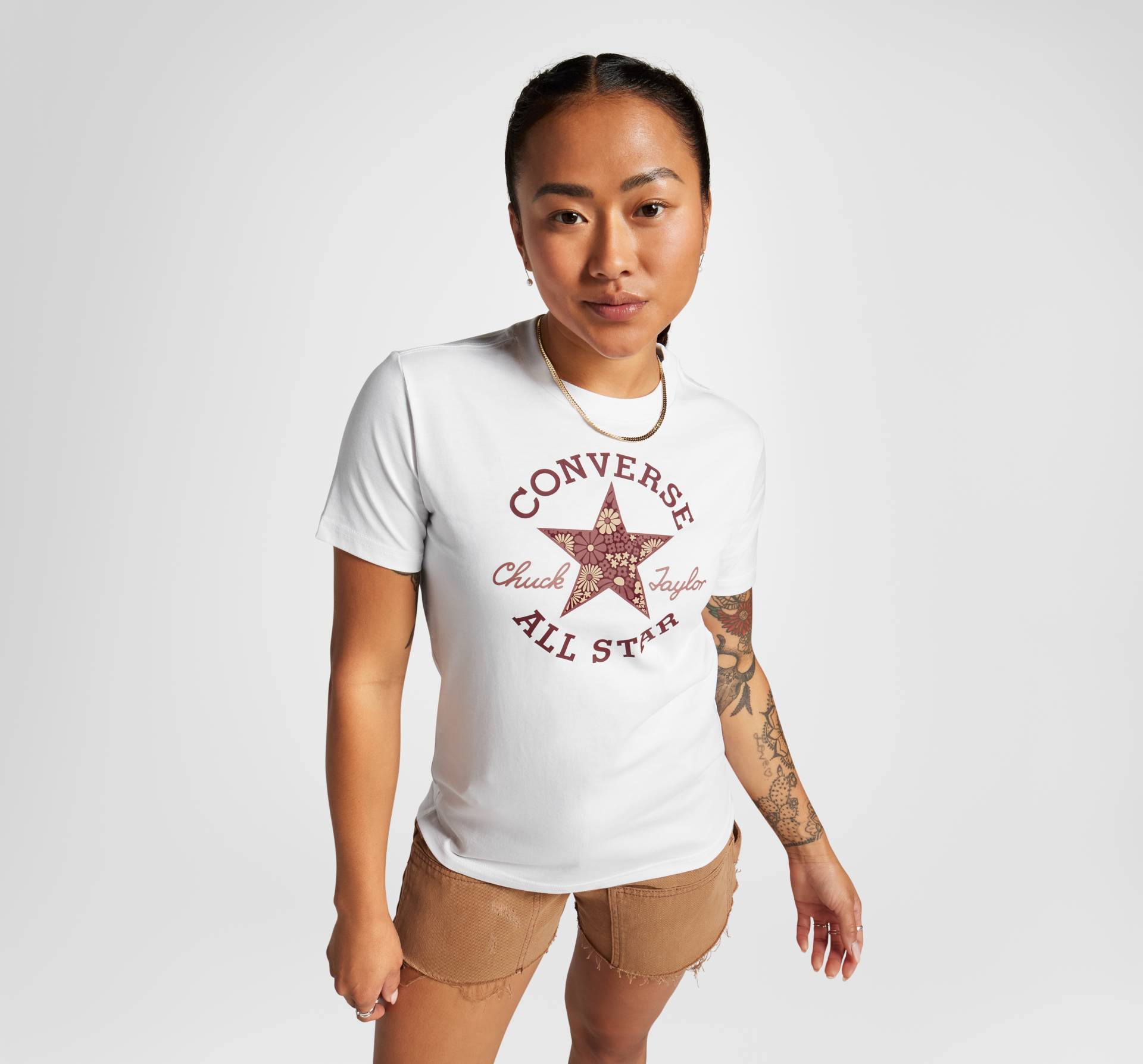 Converse T-Shirt »WOMEN'S CONVERSE FLORAL PATCH T-SHIRT« von Converse