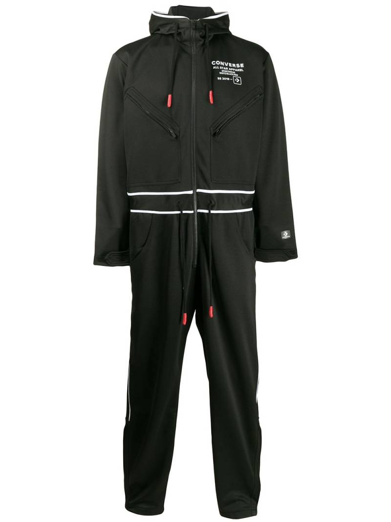 Converse printed jersey jumpsuit - Black von Converse