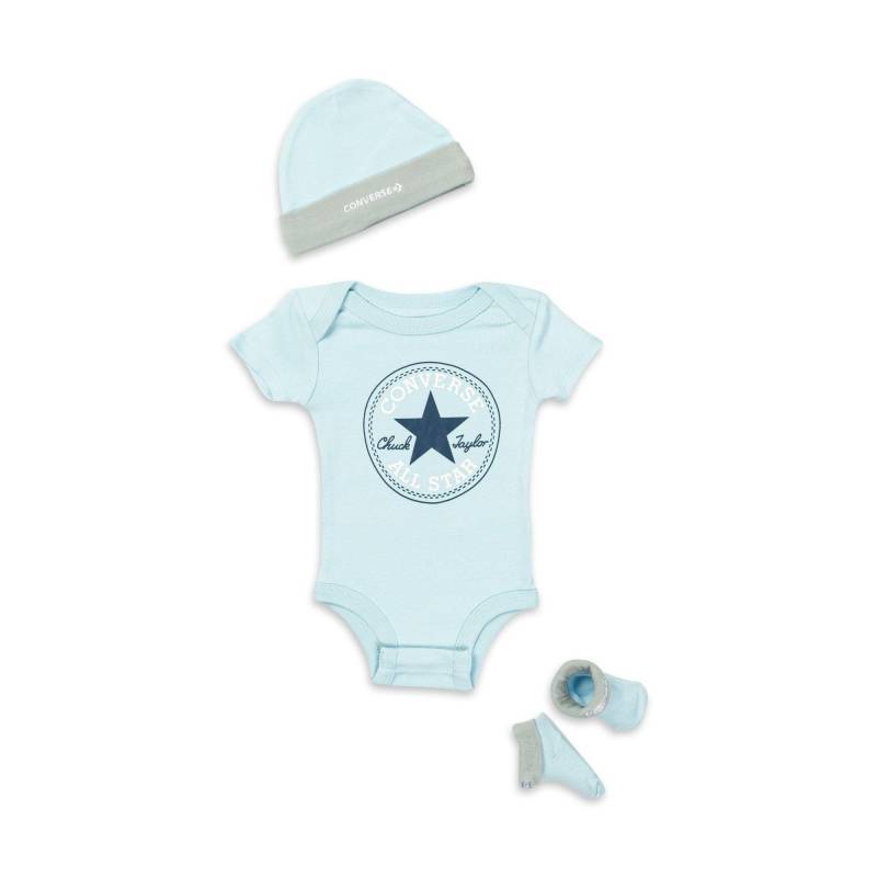 Set: Body, Mütze Und Socken Jungen Hellblau 0-6M von CONVERSE