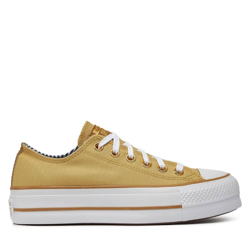 Sneakers aus Stoff Converse Chuck Taylor All Star Lift Platform Herringbone Stripe A08109C Gelb von Converse