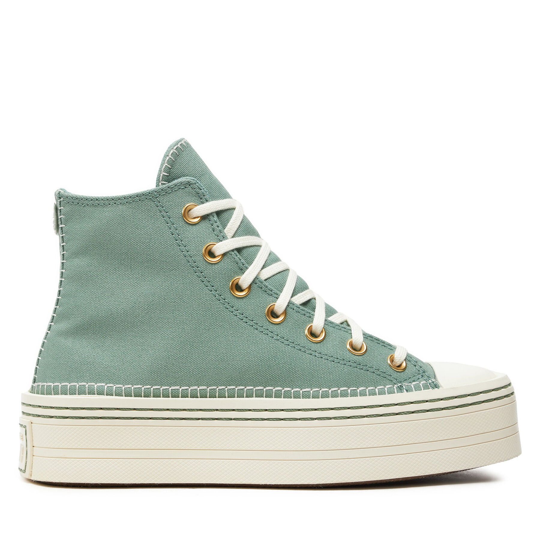 Sneakers aus Stoff Converse Chuck Taylor All Star Modern Lift Platform Crafted Stitching A07547C Grün von Converse