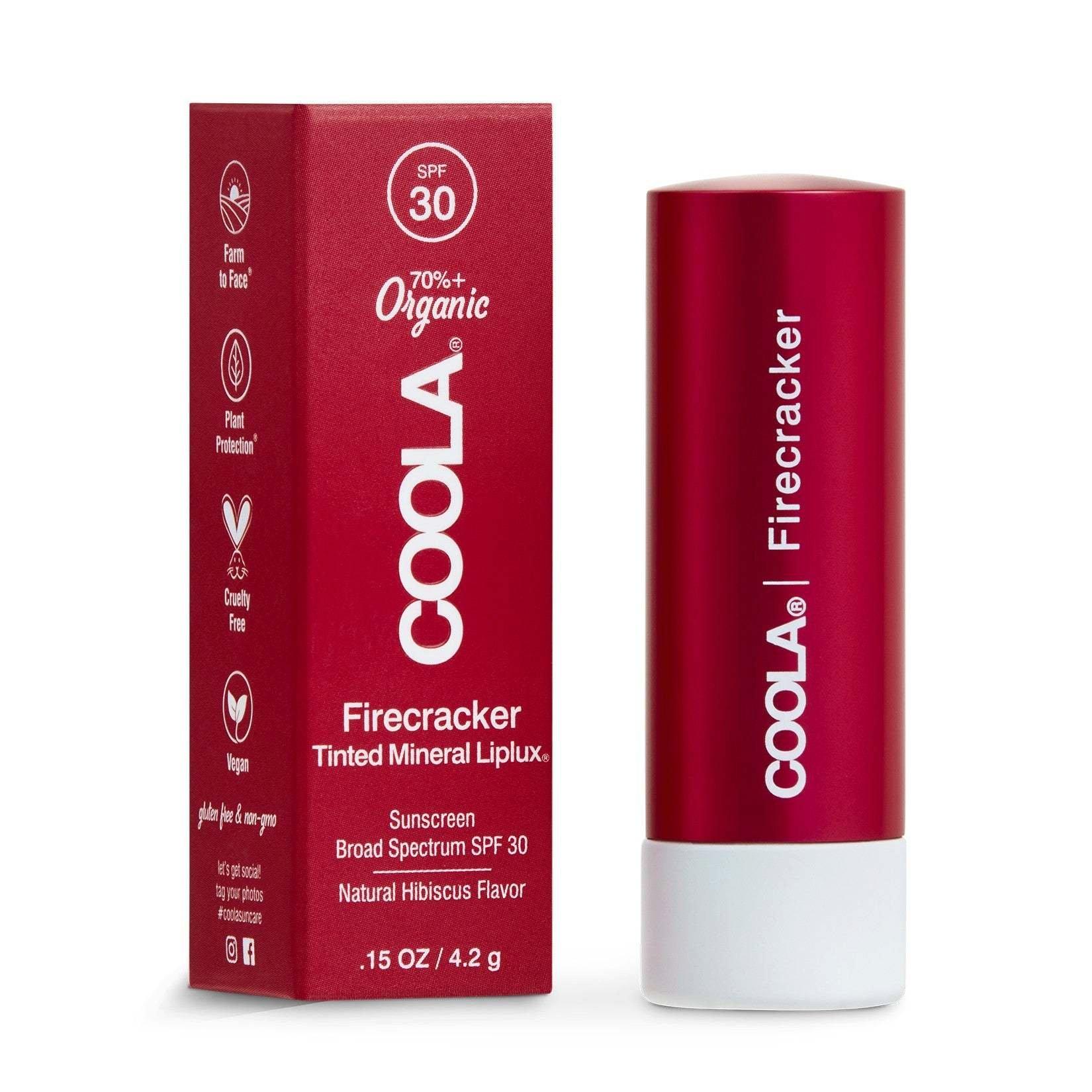 Mineral Liplux Getönter Lippenbalsam Spf30 - Firecracker Damen Rosa Himbeere ONE SIZE von Coola