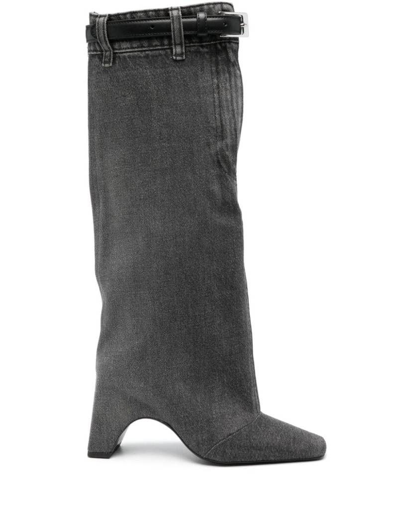 Coperni 75mm denim boots - Grey von Coperni