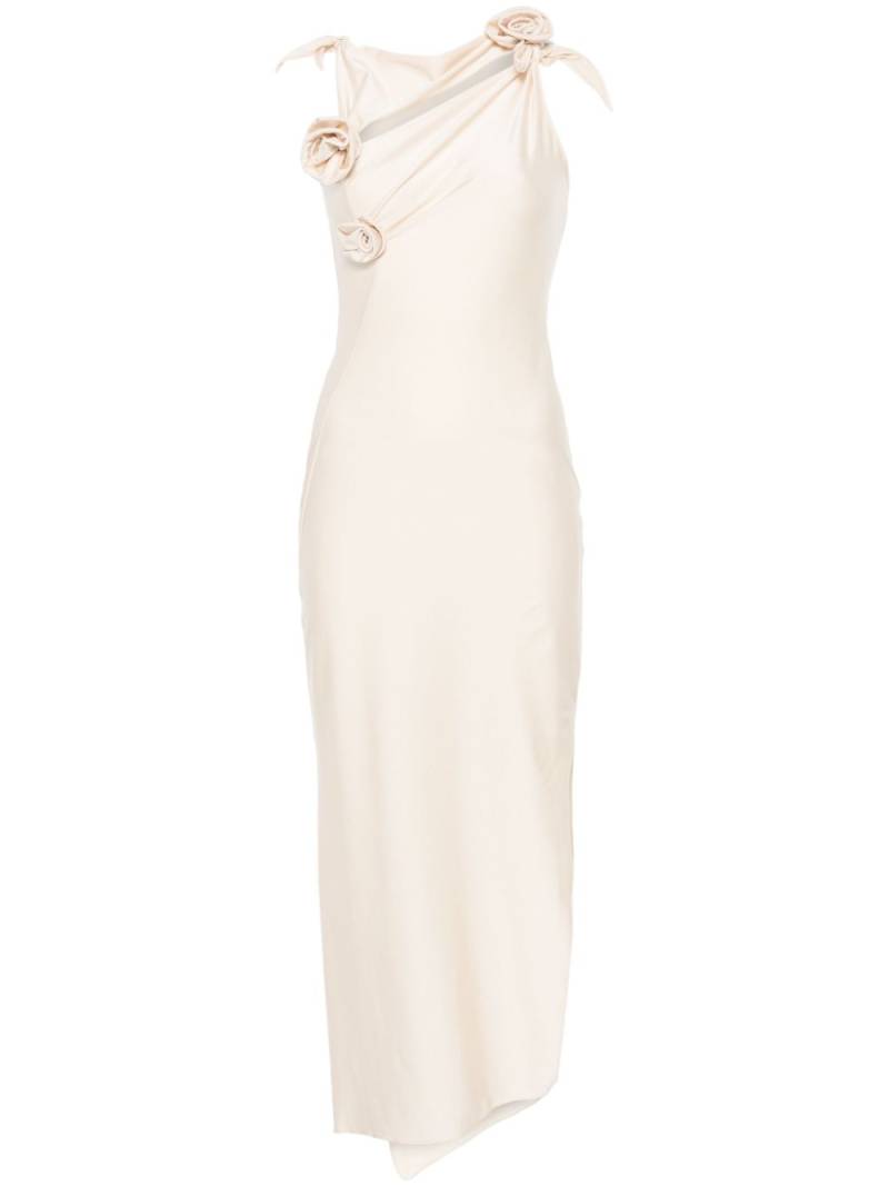 Coperni Asymmetric Flower gown - Neutrals von Coperni