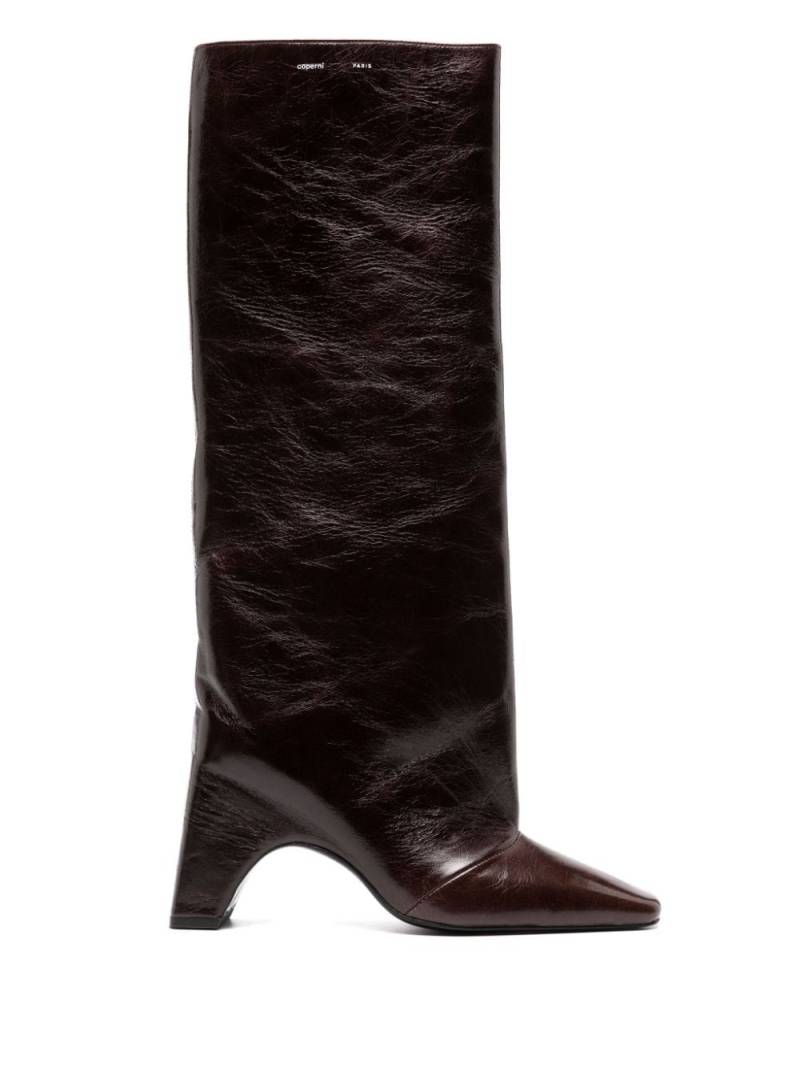 Coperni Bridge 100mm leather boots - Brown von Coperni