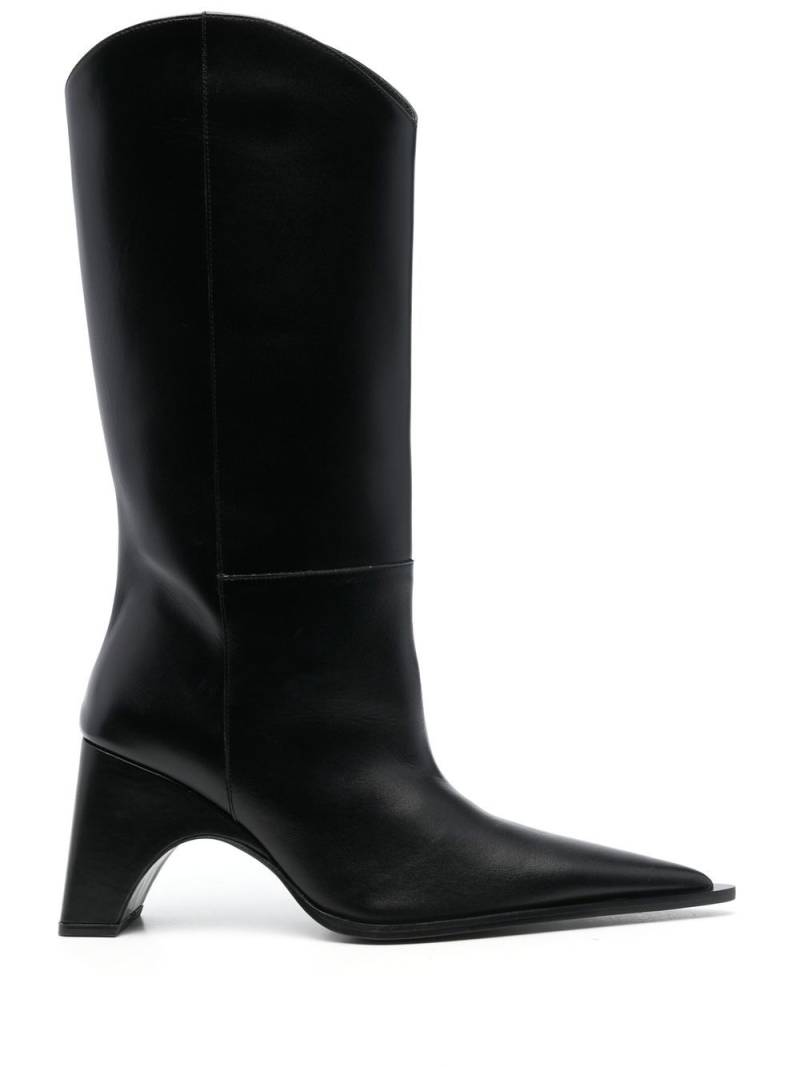 Coperni Bridge cowboy leather boots - Black von Coperni