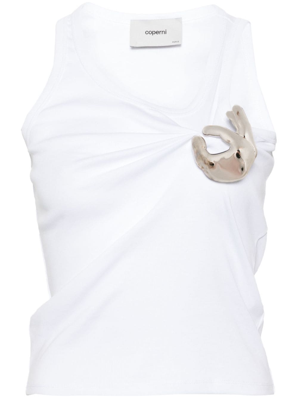 Coperni Emoji cotton tank top - White von Coperni