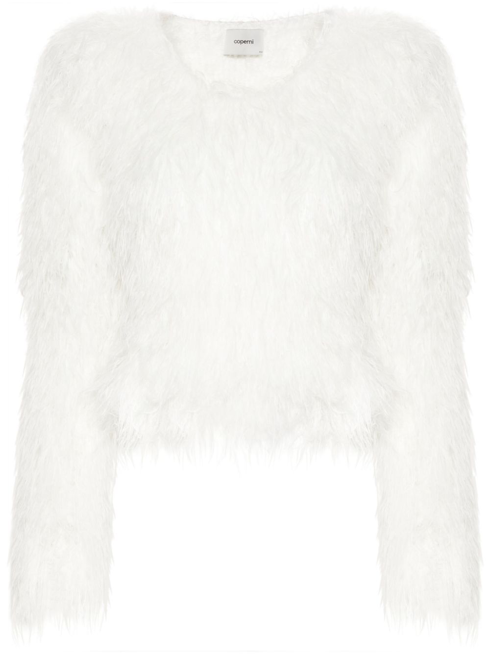 Coperni Fluffy-knit textured jumper - White von Coperni