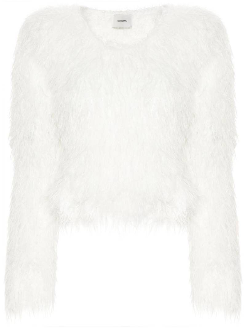 Coperni Fluffy-knit textured jumper - White von Coperni