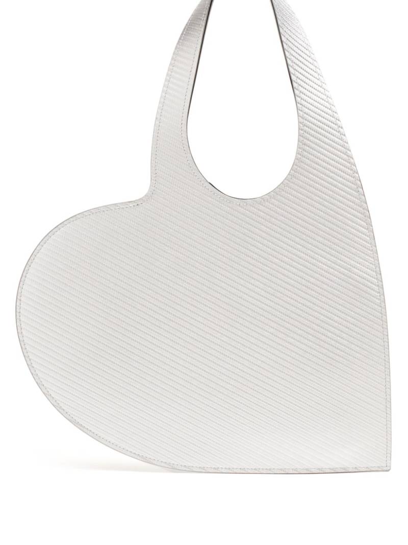 Coperni Heart leather tote bag - Silver von Coperni