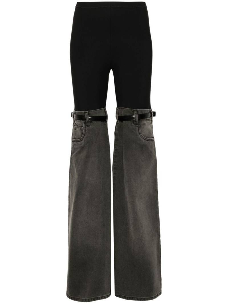 Coperni Hybrid flared jeans - Black von Coperni