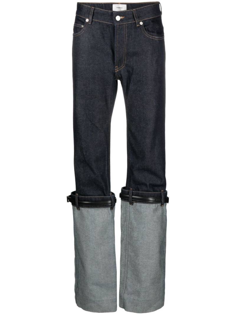 Coperni Hybrid turn-up flared jeans - Blue von Coperni