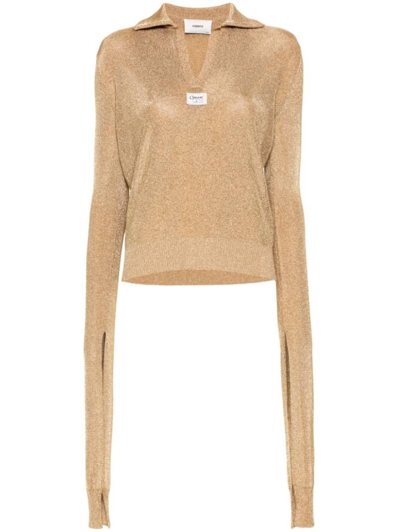 Coperni Knotted polo top - Gold von Coperni