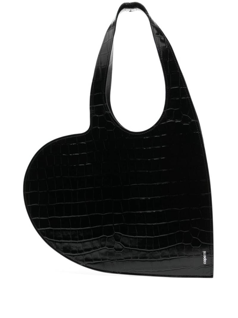 Coperni Mini Heart leather tote bag - Black von Coperni