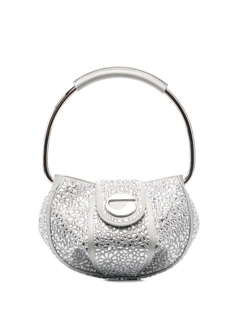 Coperni Ring crystal-embellished mini bag - Silver von Coperni