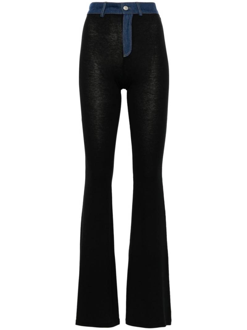 Coperni Second Skin flared trousers - Black von Coperni