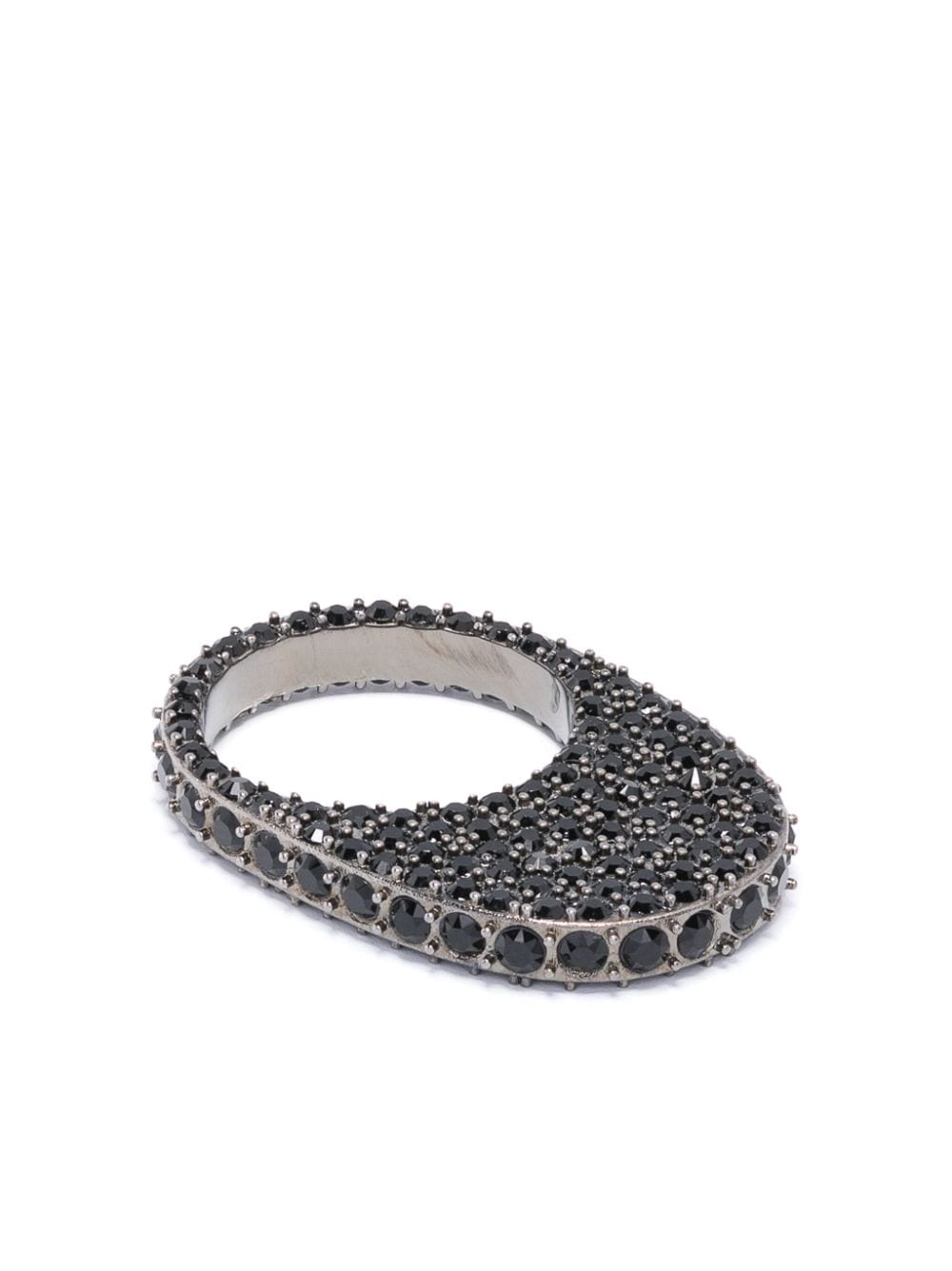 Coperni Swipe crystal-embelished ring - Black von Coperni