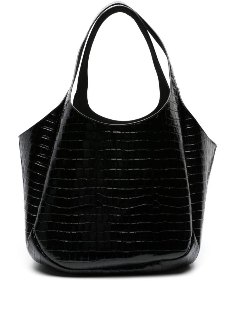 Coperni XL Swipe crocodile-effect shoulder bag - Black von Coperni