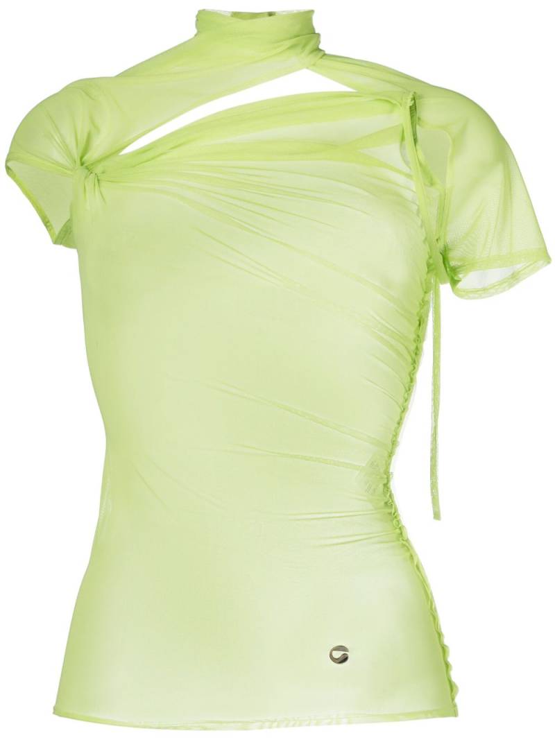 Coperni asymmetric draped mesh top - Green von Coperni