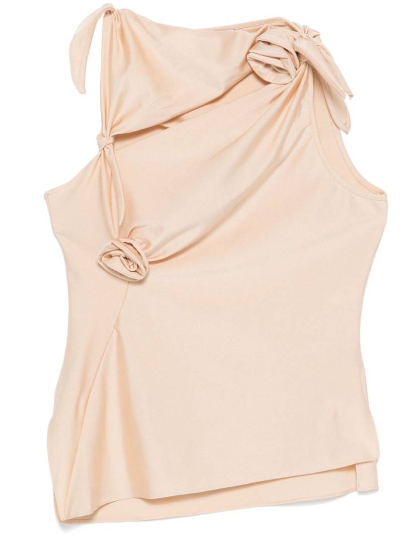 Coperni asymmetric flower tank top - Neutrals von Coperni