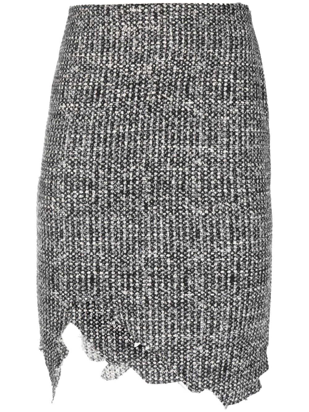 Coperni aysmmetric-hem tweed skirt - Black von Coperni