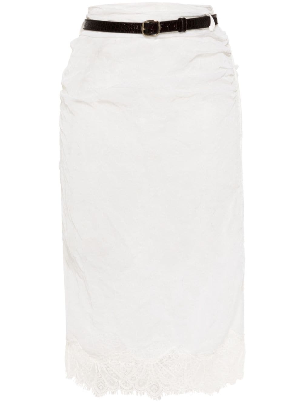 Coperni belted organza midi skirt - White von Coperni