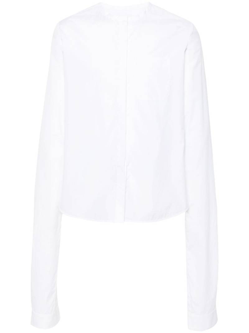 Coperni collarless poplin shirt - White von Coperni