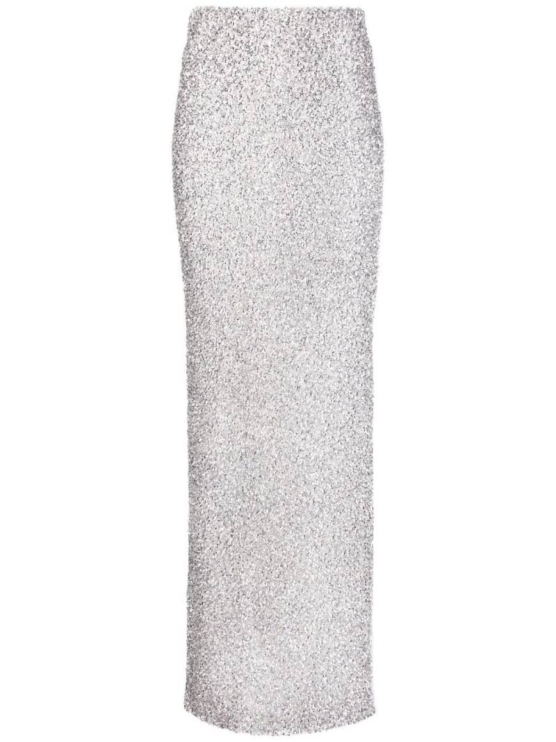 Coperni crystal-embellished maxi skirt - Silver von Coperni