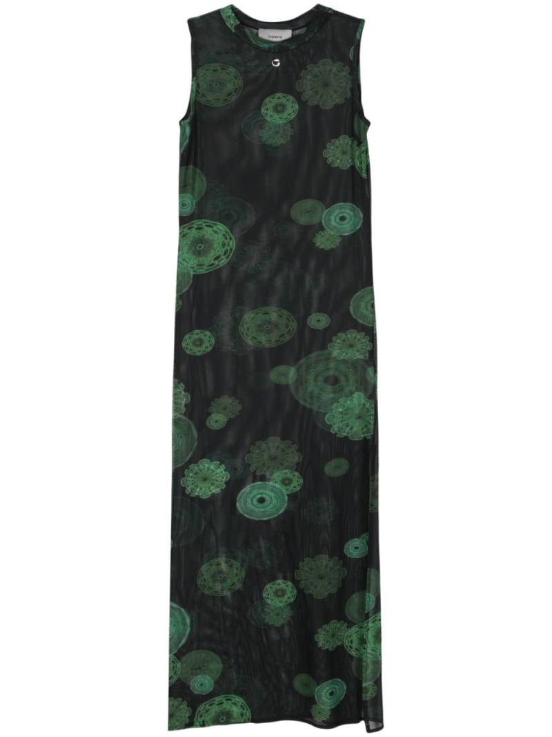 Coperni cymatics-print mesh maxi dress - Black von Coperni