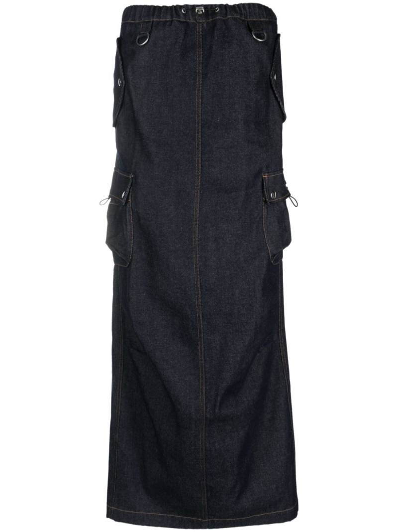 Coperni dark-wash denim maxi skirt - Blue von Coperni