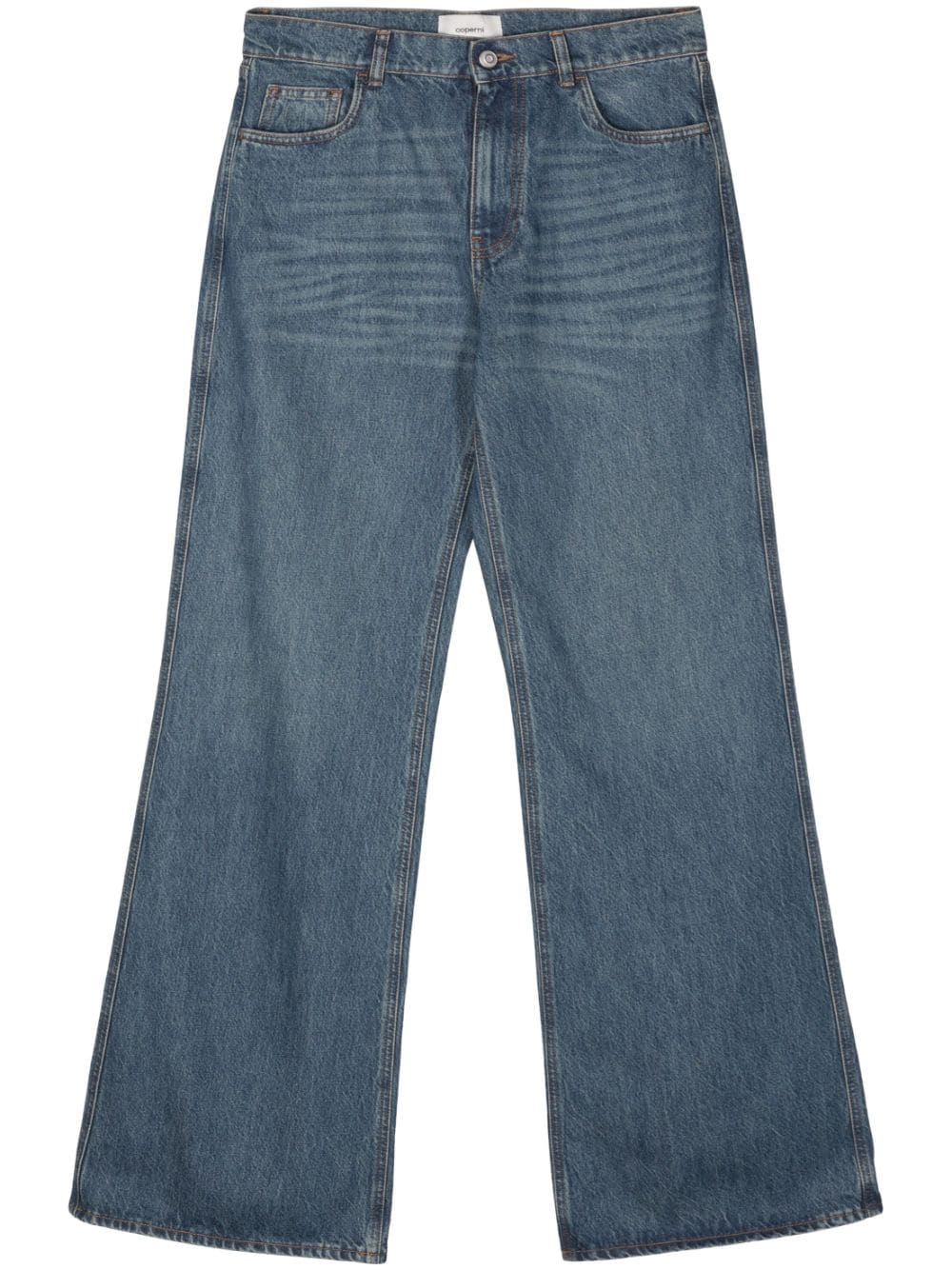 Coperni decorative-buckle straight-leg jeans - Blue von Coperni