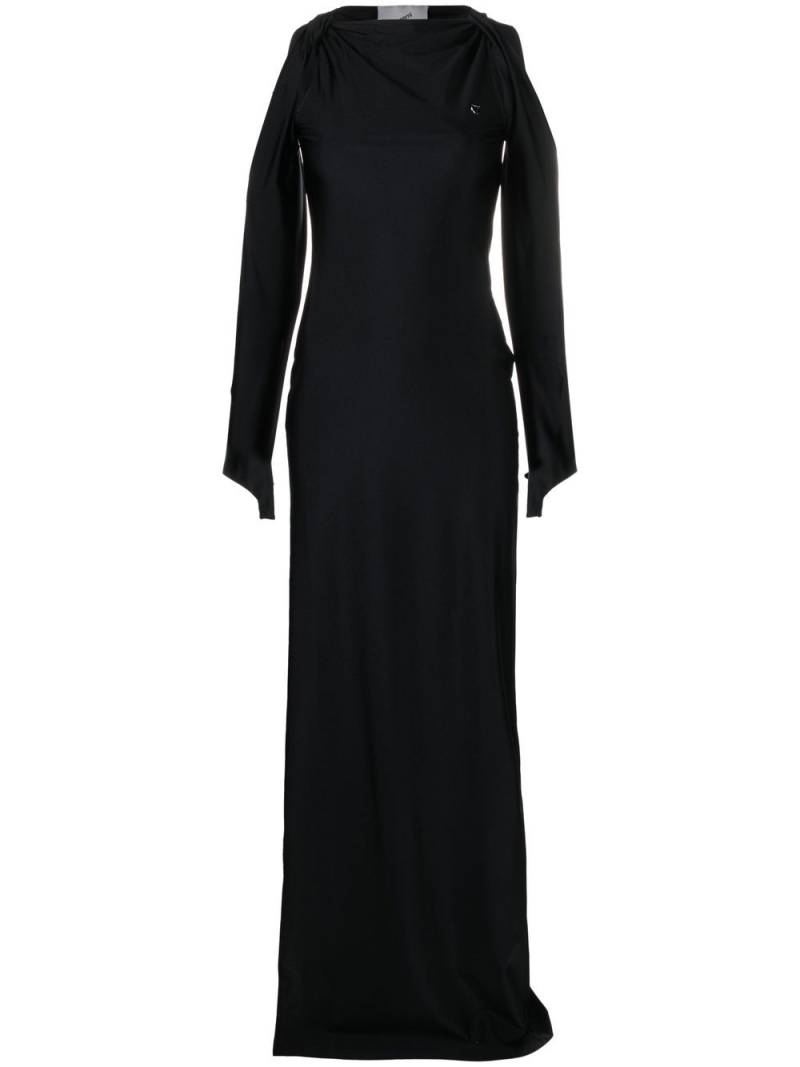 Coperni draped cut-out maxi dress - Black von Coperni