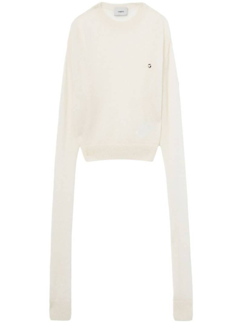 Coperni extra-long-sleeve jumper - White von Coperni