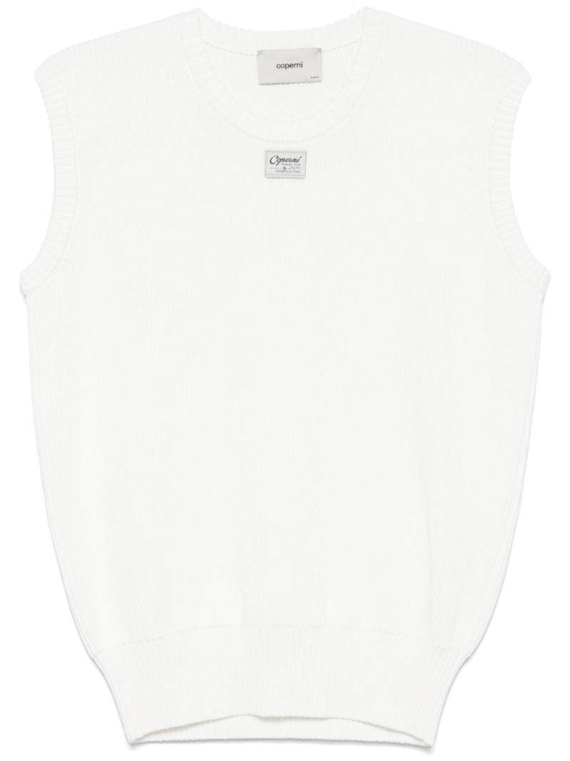 Coperni fisherman's-knit vest - White von Coperni