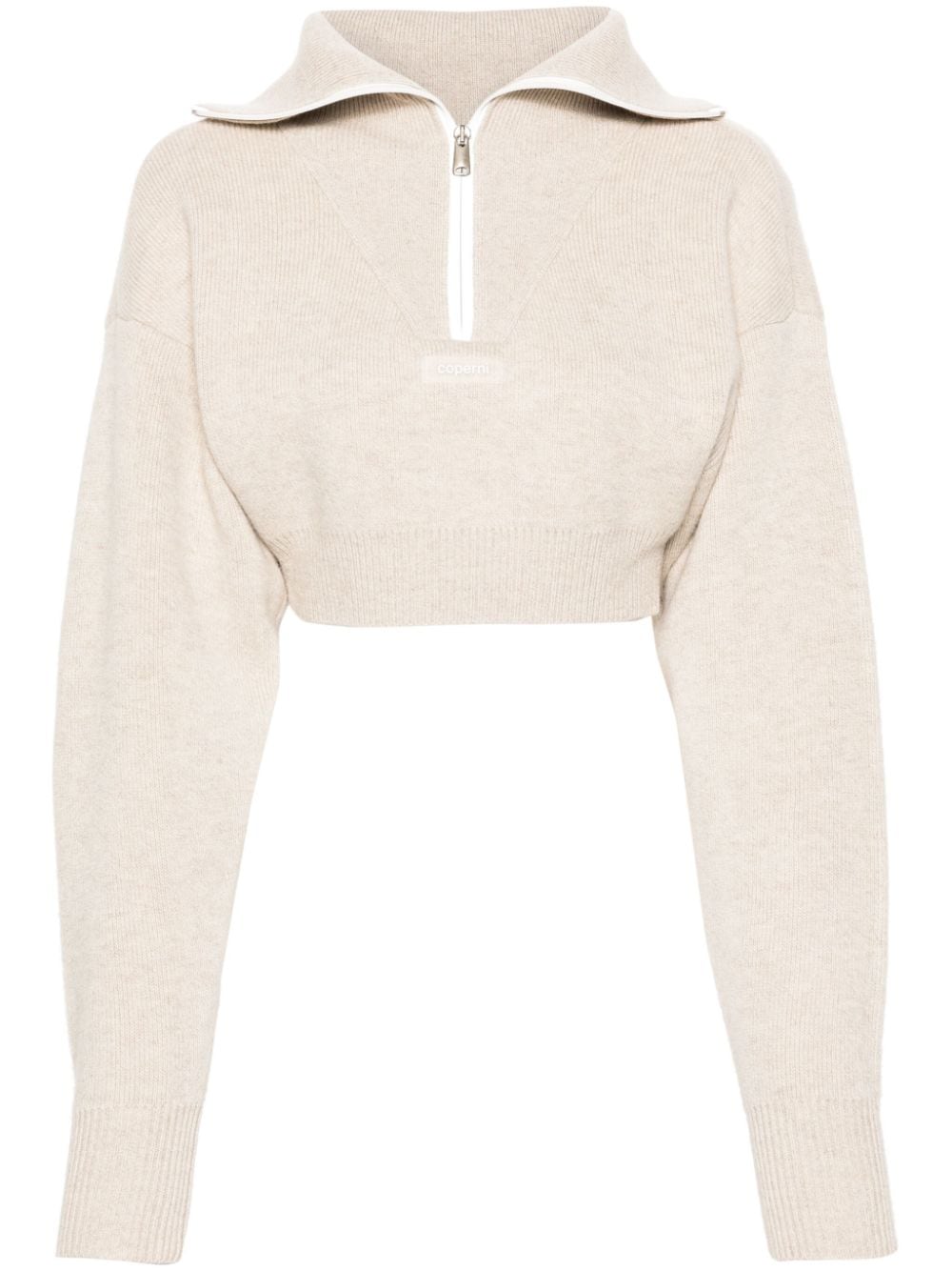 Coperni half-zip cropped jumper - Neutrals von Coperni