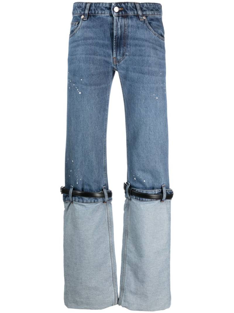 Coperni hybrid two-tone jeans - Blue von Coperni