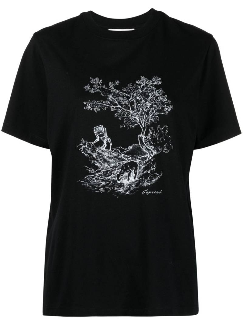 Coperni illustration-print cotton T-shirt - Black von Coperni