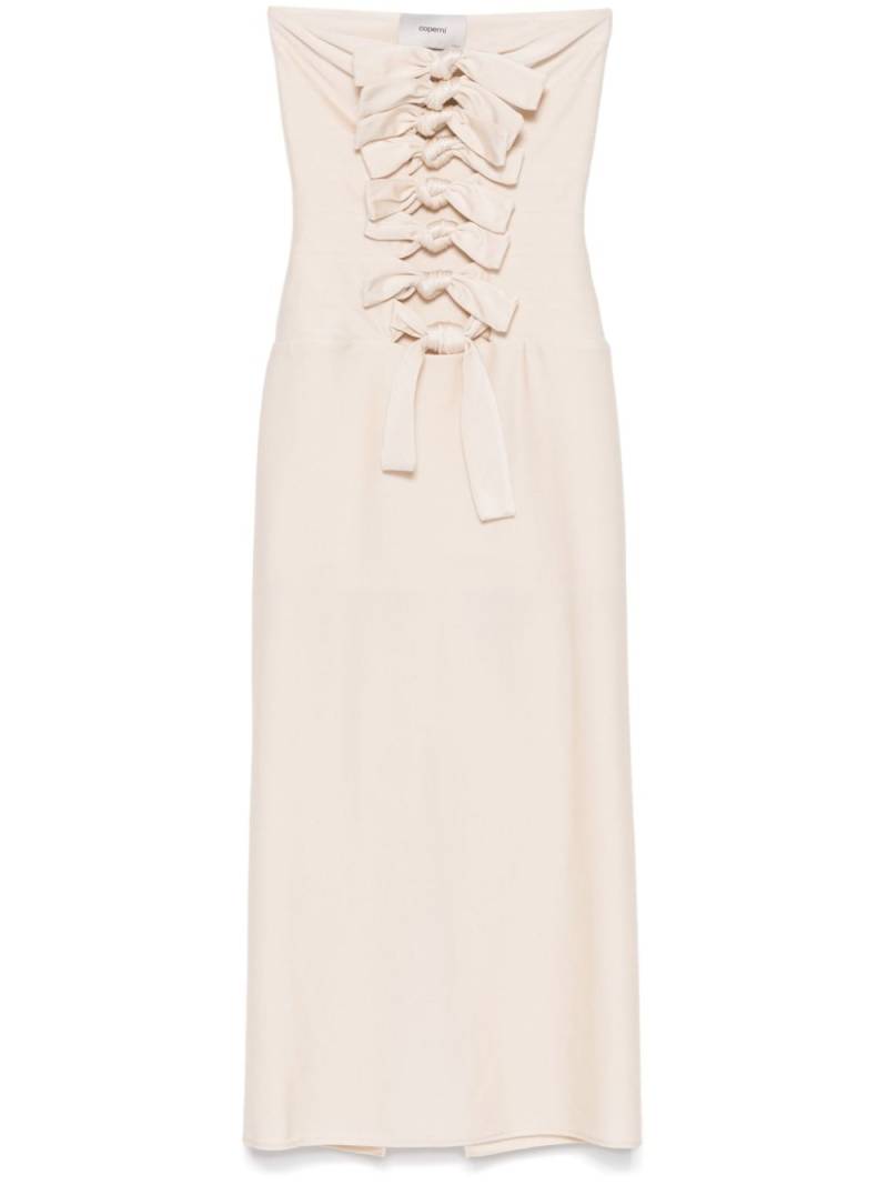 Coperni jersey knot-detail midi dress - Neutrals von Coperni