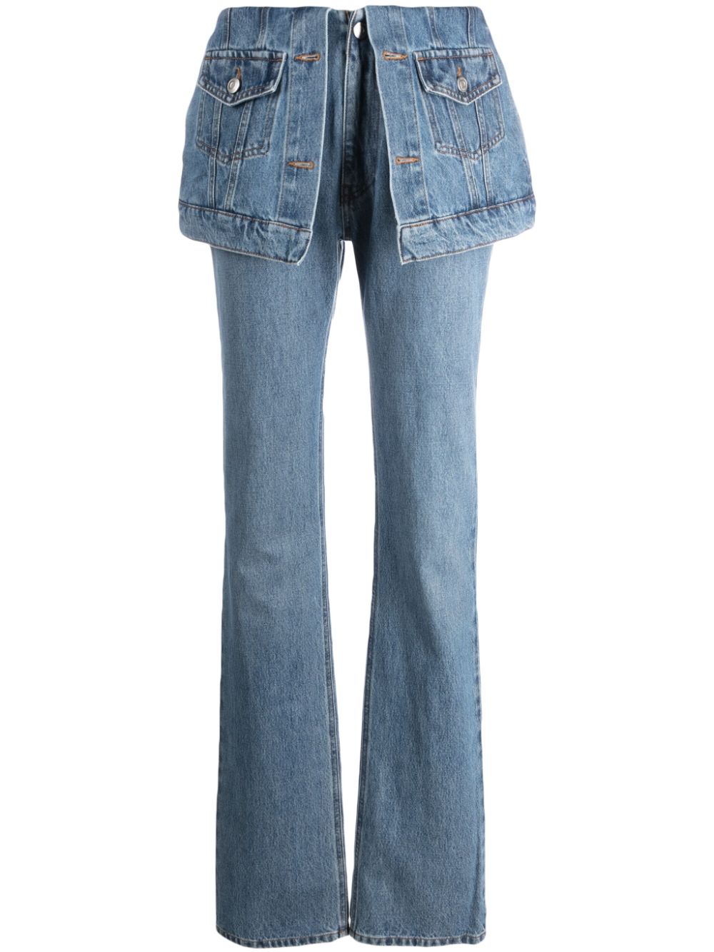 Coperni layered flared jeans - Blue von Coperni